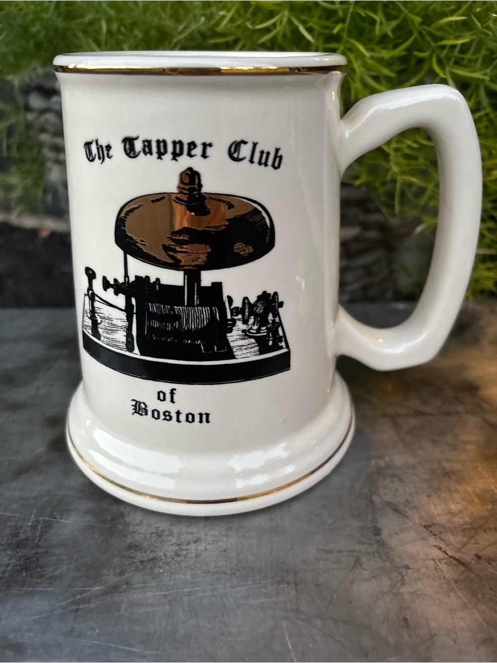 Vintage 70’s Beer Mug/Stein BOSTON MA THE TAPPER CLUB 25Th Anniversary, Gold - Picture 15 of 15